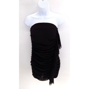 Express women's cocktail dress black strapless size 2